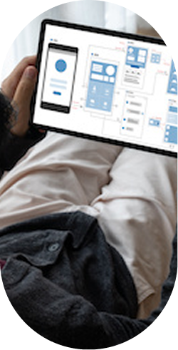 Tablet app interface screen
